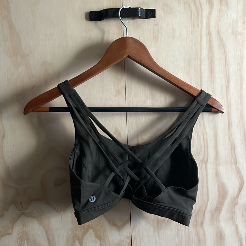 Lululemon Stappy Sports Bra M Dark Green